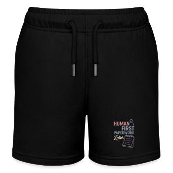 Die Sozialarbeiterin Unterstützt Die Psychische - Kinder Organic Joggingshorts Mini Bolter von Stanley/Stella - Schwarz - Vorne