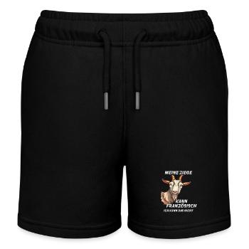 MEINE ZIEGE KANN FRANZÖSISCH - Kinder Organic Joggingshorts Mini Bolter von Stanley/Stella - Schwarz - Vorne