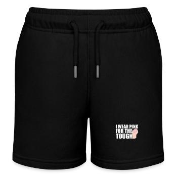 Je porte du rose pour le ruban rose contre le cancer du sein - Short de jogging enfant bio Stanley/Stella - noir - Devant