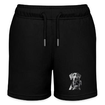 Deutsche Dogge - Kinder Organic Joggingshorts Mini Bolter von Stanley/Stella - Schwarz - Vorne