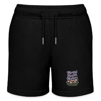 Mental Health matters - Kinder Organic Joggingshorts Mini Bolter von Stanley/Stella - Schwarz - Vorne