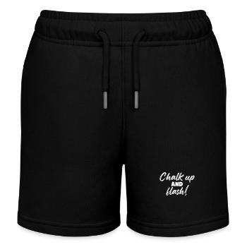 Boulderer Chalk Up et Flash Bouldering - Short de jogging enfant bio Stanley/Stella - noir - Devant