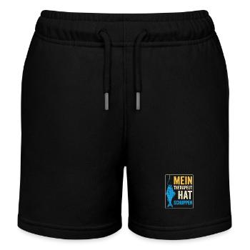 Fishing Therapy Saying - Kids Organic Sweat Shorts by Stanley/Stella - black - Front