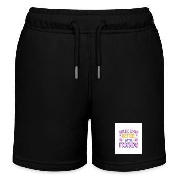 Life is Better with friends - Kinder Organic Joggingshorts Mini Bolter von Stanley/Stella - Schwarz - Vorne