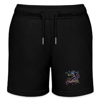Snowboarder Snowboarding Snowboard - Short de jogging enfant bio Stanley/Stella - noir - Devant