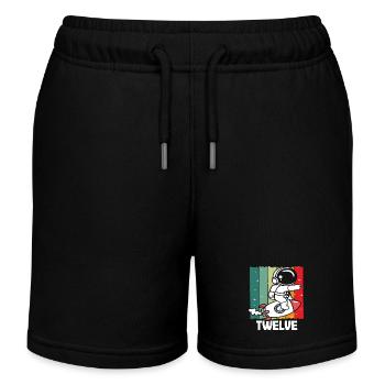 Astronaut Rocket : douze ans d’aventure - Short de jogging enfant bio Stanley/Stella - noir - Devant