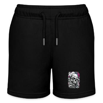 DEATH Totenschädel Comic – Horror Grafik Design - Kinder Organic Joggingshorts Mini Bolter von Stanley/Stella - Schwarz - Vorne