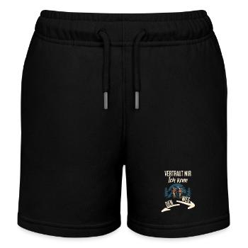 Wandern - Kinder Organic Joggingshorts Mini Bolter von Stanley/Stella - Schwarz - Vorne