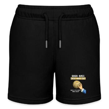 voelkerball gaga ball - Kinder Organic Joggingshorts Mini Bolter von Stanley/Stella - Schwarz - Vorne
