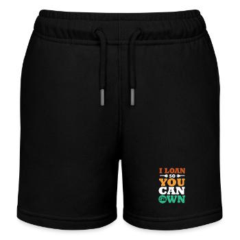 Hypothek Eigentumswohnung Schulden - Kinder Organic Joggingshorts Mini Bolter von Stanley/Stella - Schwarz - Vorne