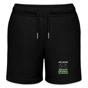 Né pour jouer - Short de jogging enfant bio Stanley/Stella - noir - Devant
