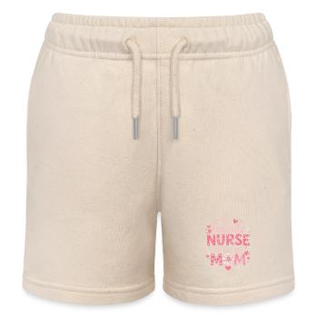 My Favorite Nurse Calls Me Mom Tee | Mom Of Nurse - Kids Organic Sweat Shorts by Stanley/Stella - soft Ecru - Front