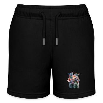 Kaktus - Kinder Organic Joggingshorts Mini Bolter von Stanley/Stella - Schwarz - Vorne