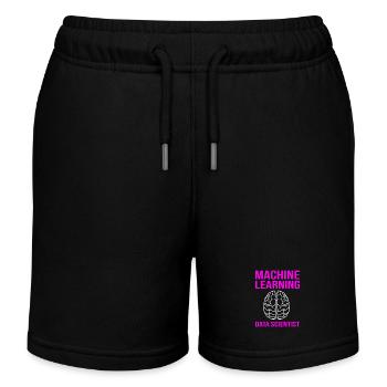 Coder Programmer GPT - Kids Organic Sweat Shorts by Stanley/Stella - black - Front