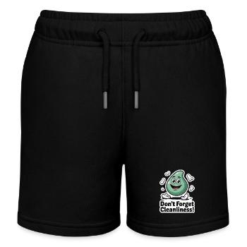 CROTTES DE NEZ, N’OUBLIEZ PAS LA PROPRETÉ - Short de jogging enfant bio Stanley/Stella - noir - Devant
