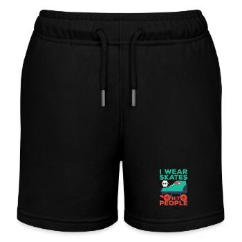 Je porte des patins et des tueurs à gages Roller Derby Patinage - Short de jogging enfant bio Stanley/Stella - noir - Devant