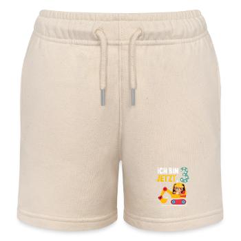 J’ai maintenant 3 ans Bagger Bear 3ème anniversaire - Short de jogging enfant bio Stanley/Stella - écru doux - Devant