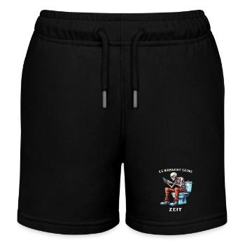 SMARTPHONE DE TOILETTE SQUELETTE - Short de jogging enfant bio Stanley/Stella - noir - Devant