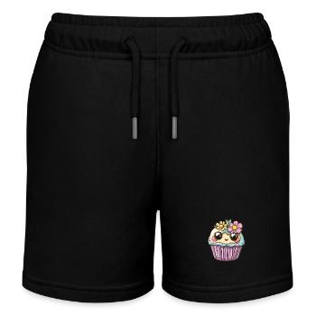 Muffin Kawaii aux Fleurs - Short de jogging enfant bio Stanley/Stella - noir - Devant