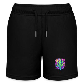 Art coloré des cactus - Short de jogging enfant bio Stanley/Stella - noir - Devant
