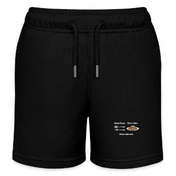 Spaghetti Bolognese Pinsel Farbe Leinwand Pasta - Kinder Organic Joggingshorts Mini Bolter von Stanley/Stella - Schwarz - Vorne