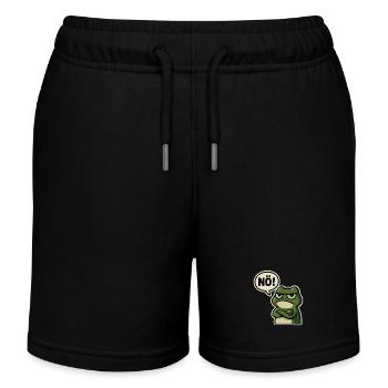 Nö Frosch – Genervt & Lustig - Kinder Organic Joggingshorts Mini Bolter von Stanley/Stella - Schwarz - Vorne