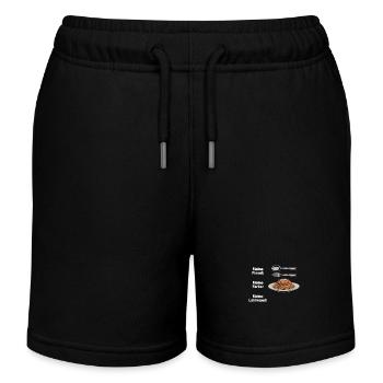 Spaghetti Bolognese Pinsel Farbe Leinwand Pasta - Kinder Organic Joggingshorts Mini Bolter von Stanley/Stella - Schwarz - Vorne