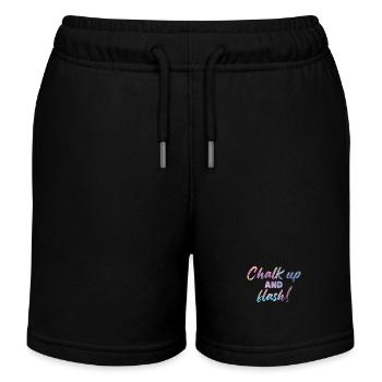 Boulderer Chalk Up et Flash Bouldering - Short de jogging enfant bio Stanley/Stella - noir - Devant
