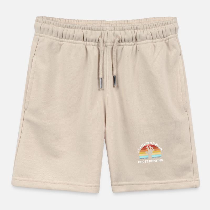 Paranormal Ghost Ghost Hour Ghost Ghost Kids Organic Sweat Shorts by Stanley/Stella