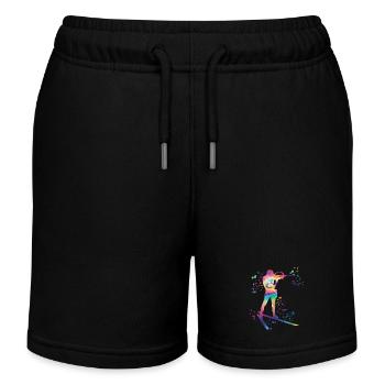 Biathlète Biathlon combiné nordique - Short de jogging enfant bio Stanley/Stella - noir - Devant