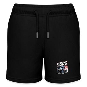 4. Juli Truck Bros Red White & Wroom - Kinder Organic Joggingshorts Mini Bolter von Stanley/Stella - Schwarz - Vorne