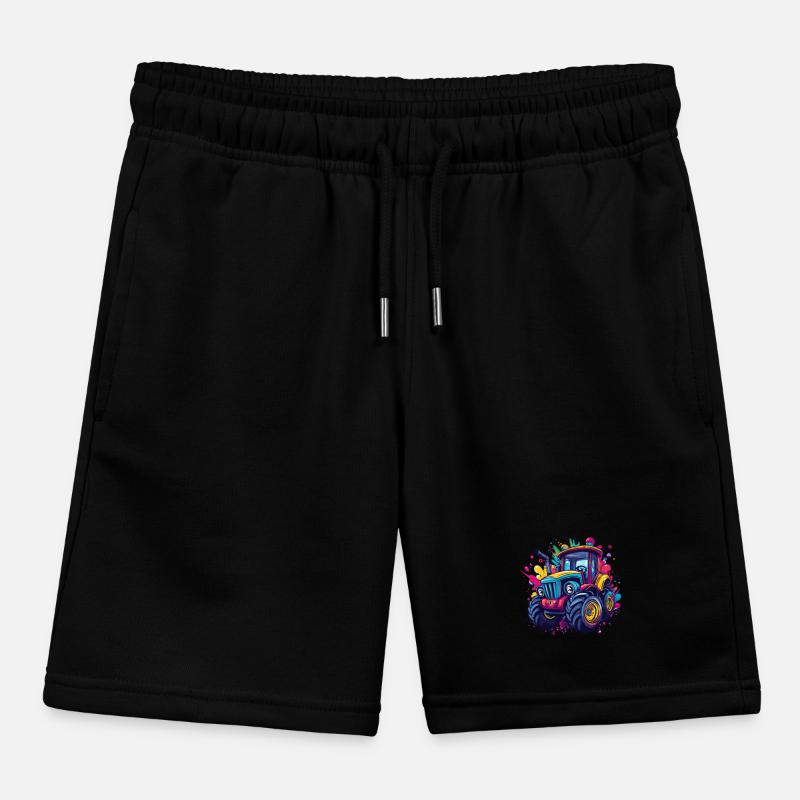 Bunter Traktor Kinder Organic Joggingshorts Mini Bolter von Stanley/Stella