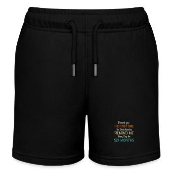 Faul Prokrastination Faulenzer Faulheit - Kinder Organic Joggingshorts Mini Bolter von Stanley/Stella - Schwarz - Vorne