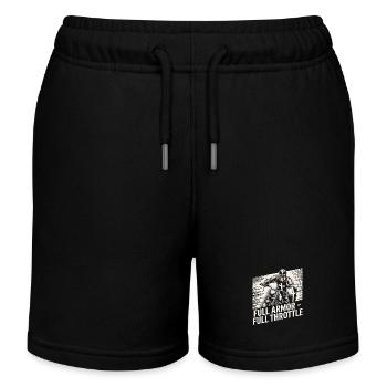 Christian Biker Full Armor Full Throttle - Kids Organic Sweat Shorts by Stanley/Stella - black - Front