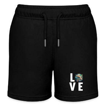 Lachse Lachs - Kinder Organic Joggingshorts Mini Bolter von Stanley/Stella - Schwarz - Vorne