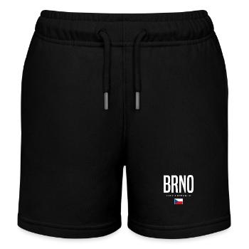 Brno Tschechien - Kinder Organic Joggingshorts Mini Bolter von Stanley/Stella - Schwarz - Vorne