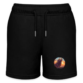 Lions de mer Lion de mer - Short de jogging enfant bio Stanley/Stella - noir - Devant