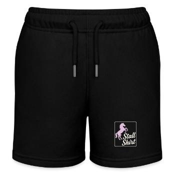 Stall Shirt – Pferdemädchen Design - Kinder Organic Joggingshorts Mini Bolter von Stanley/Stella - Schwarz - Vorne