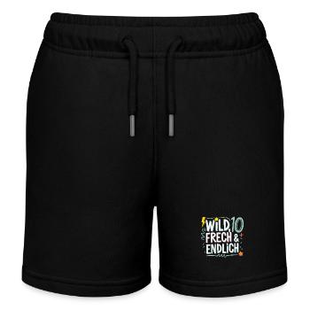 Wild, Cheeky & Finally 10 Years 10th Birthday - Kids Organic Sweat Shorts by Stanley/Stella - black - Front