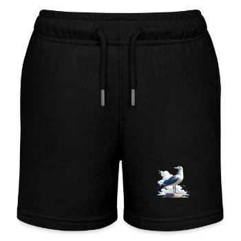 Seagulls Seagull - Kids Organic Sweat Shorts by Stanley/Stella - black - Front