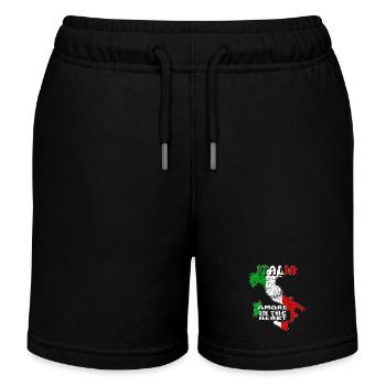 ITALIA AMORE AU CŒUR - Short de jogging enfant bio Stanley/Stella - noir - Devant