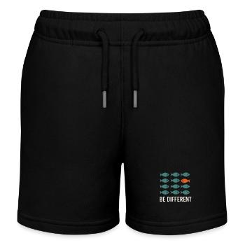 Be Different - Be Different Fish Design - Short de jogging enfant bio Stanley/Stella - noir - Devant