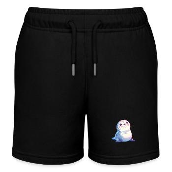 Joints, Phoque - Short de jogging enfant bio Stanley/Stella - noir - Devant