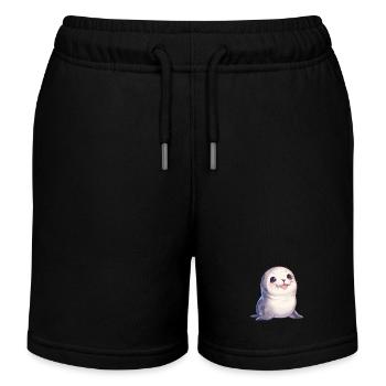 Joints, Phoque - Short de jogging enfant bio Stanley/Stella - noir - Devant