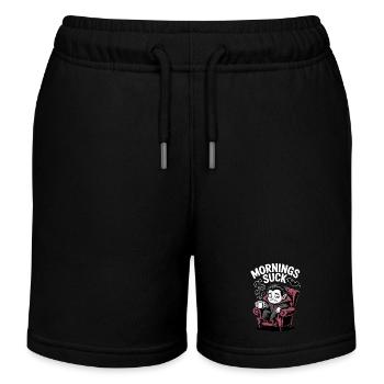 Matins Suce Vampire Gothique Halloween Drôle - Short de jogging enfant bio Stanley/Stella - noir - Devant