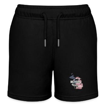 Michigan États-Unis États-Unis Souvenir vintage - Short de jogging enfant bio Stanley/Stella - noir - Devant