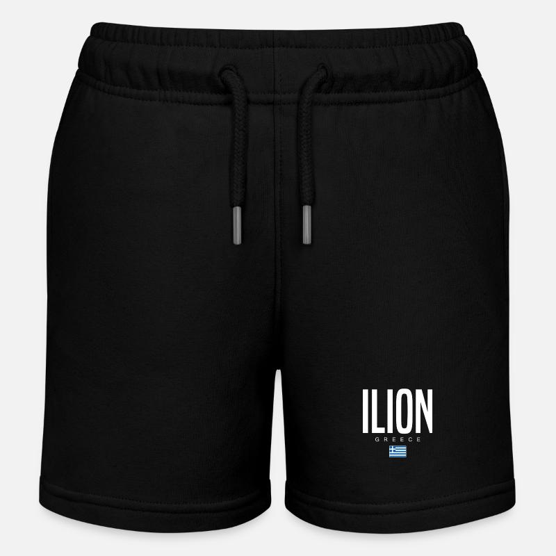 Ilion, Grèce - Short de jogging enfant bio Stanley/Stella - noir