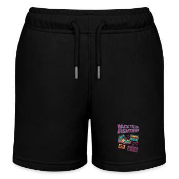 Back to the Eighties – Retro 80s Design - Kids Organic Sweat Shorts by Stanley/Stella - black - Front