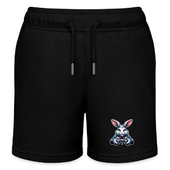 Bunny Rabbit Gamer Nerd de jeu - Short de jogging enfant bio Stanley/Stella - noir - Devant