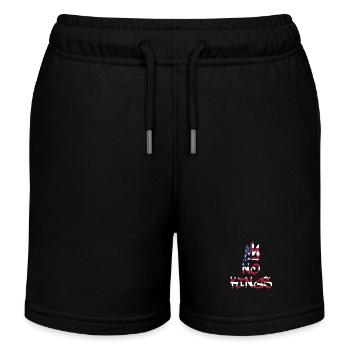 Aucun roi en Amérique depuis 1776 Drapeau des États-Unis - Short de jogging enfant bio Stanley/Stella - noir - Devant